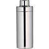 stainless steel shiny cocktail shaker. 24 oz.; 2.75"dia.x8"H