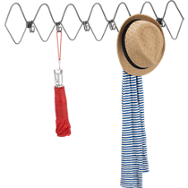 6 hook gauge metal coat rack