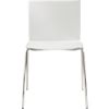 slim white chair. overall: 17.25"Wx20.25"Dx30.5"Hseat: 18"H