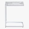 smart marble top c table. 16"sq.x19.75"H