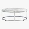 smart round marble top coffee table. 33"dia.x12.25"H