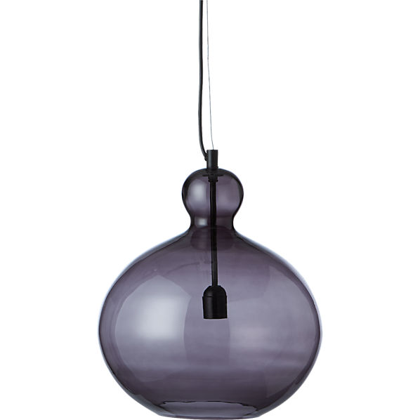 smoke glass pendant light CB2