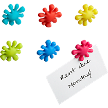 splat magnets set of six