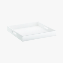 square hi-gloss white tray