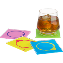 stained coasters set of four