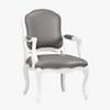 stick around white/grey arm chair