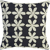 stitched flower 16" pillow
