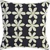 stitched flower 16" pillow