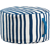stripe woven swoon outdoor pouf