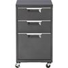 TPS carbon grey file cabinet. 15.5"Wx19.75"Dx27.25"H