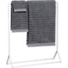 white metal towel rack