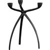 tri taper large black candleholder. 9"diax12"H