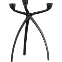 tri taper large black candleholder