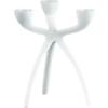 tri taper small white candleholder