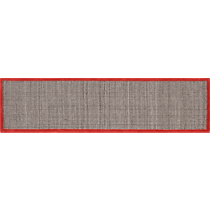 tweed dark brown linen with burnt orange border runner