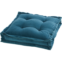 velvet blue green 23" floor cushion