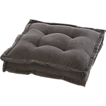 velvet grey 23" floor cushion