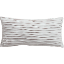 velvet twist brite white 23"x11" pillow