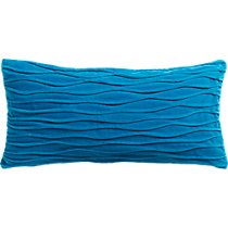 velvet twist blue 23"x11" pillow