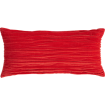 velvet twist red 23"x11" pillow
