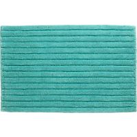vertical stripe aqua bath rug