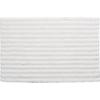 vertical stripe white bath rug