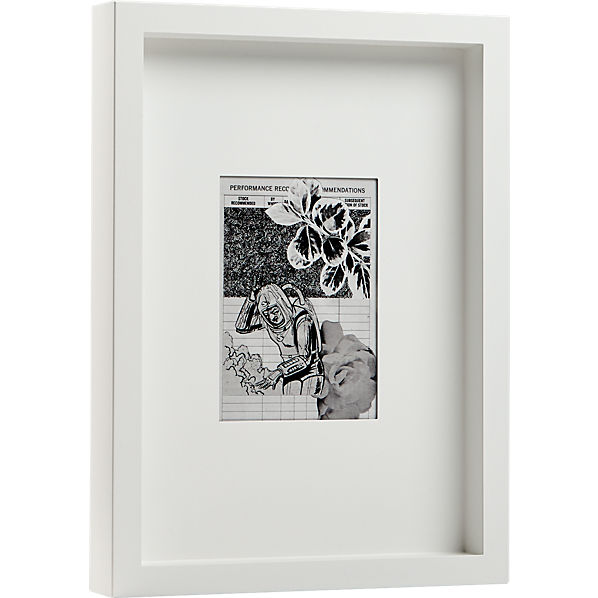 white matte 5x7 picture frame CB2