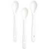 set of three micro porcelain spoons. .75"Wx4"H each