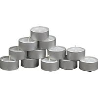 set of 12 aluminum-cupped tealight candles