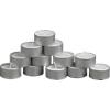 set of 12 aluminum-cupped tealight candles