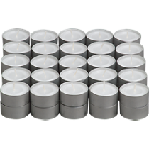 aluminum-cupped tealight candles set of 50