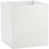 white wastecan. 9.5"Wx9.5"Dx10.5"H