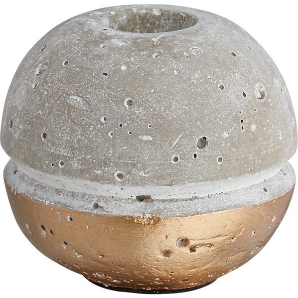 grey taper candle CB2