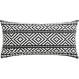 woven isle 23"x11" pillow with feather-down insert