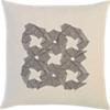 zen embroidered flower 16" pillow