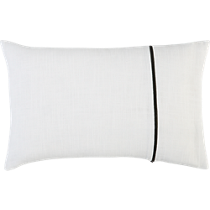 zipper white 18"x12" pillow