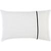zipper white 18"x12" pillow